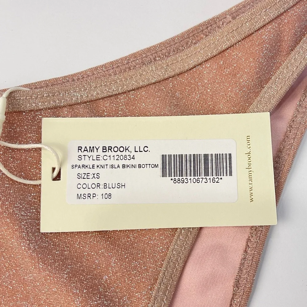 NWT Ramy Brook Sparkle Knit Isla Bikini Bottoms Size XS MSRP $108